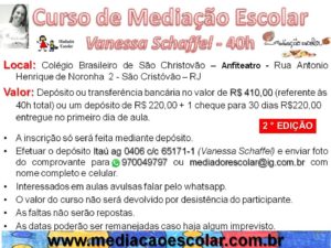 Curso de Mediação Escolar 2 Edição